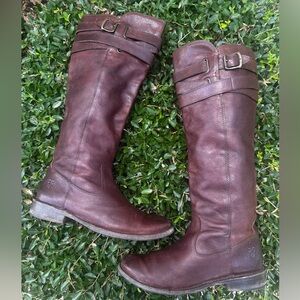 Frye Brown Leather Knee-High Boots